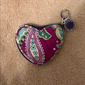 Vera Bradley Heart Shaped Zipper Change Purse